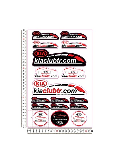 Kia Clup Oto Sticker Set