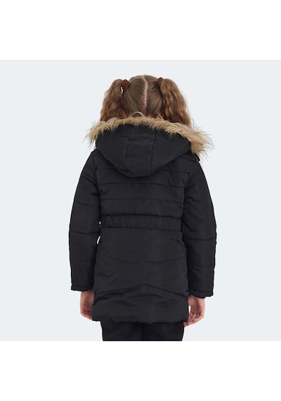 Slazenger CANDY Çocuk Kapüşonlu Siyah Mont & Kaban