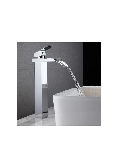 Rena Design Krom Çanak Lavabo Bataryası Havza Model Uzun/yüksek Lavabo Musluğu Çift Girişli Armatür