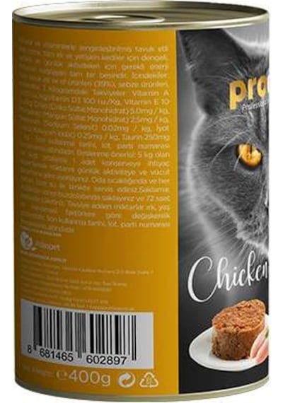 Pro Choice Tavuklu Yetişkin Kedi Konservesi 12 x 400 G