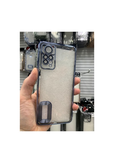 Xiaomi Redmi Note 11 Pro Kamera Lens Korumalı Şeffaf Yumuşak Silikon Telefon Kılıfı Kapak Mavi