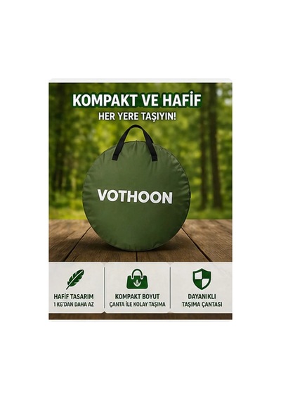 Magicool Otomatik Kabin Giyinme Çadırı 120x120x190 Cm Üst Havalandırma Yan Pencereli Duş & Wc Çadırı Çok Renkli