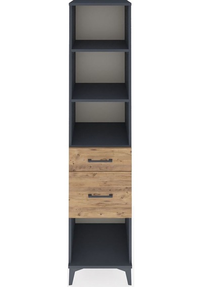 Hyperion Dolap 3 Raflı 2 Çekmeceli 44x44x195 Antrasit-çam Antrasit