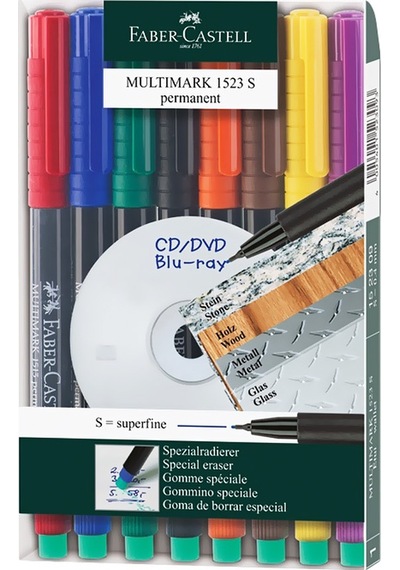 Faber-Castell Multimark 1523 S Permanent 0.4 MM 8'li Asetat Kalemi