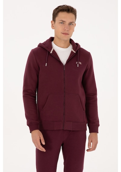 U.S. Polo Assn. Erkek Regular Fit Koyu Bordo Şardonlu Örme Hırka 50313755-VR177