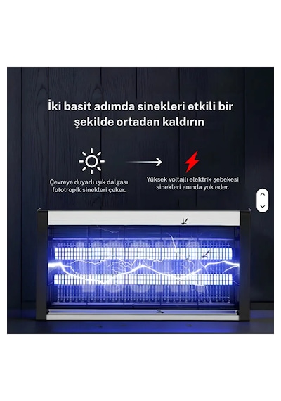 20w Elektrikli Uv Lamba Sinek Kovucu Sessiz İç Ve Dış Mekan Kullanımına Uygun 10w+10w Auhma