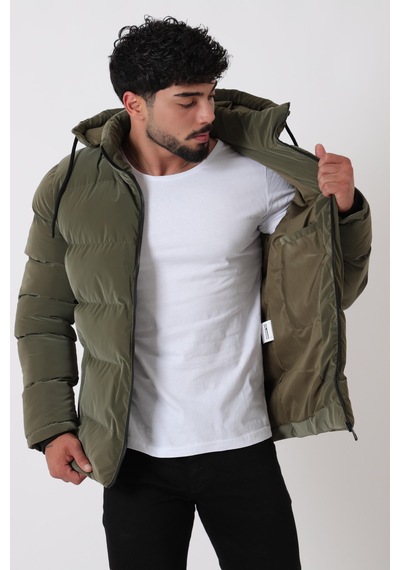 Stilkombin Cep Fermuarlı Armalı Nova Kışlık Şişme Mont Pldp 2959-nm 50451 Haki