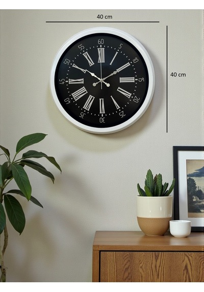 Elegance White 40 Cm Metal Duvar Saati Renkli