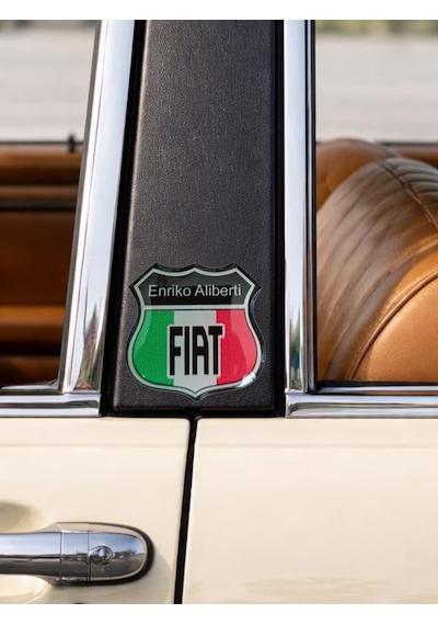 Fiat Damla Sticker Etiket Kabartmalı 3dsilikon Direk Arma Fiat Arma Etiketçilere Özel 2adet 3,5x3cm Çok Renkli