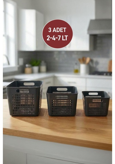 Selka Home Lavin 3'lü Dolap İçi Düzenleyici  ( 2-4-7 Lt. )