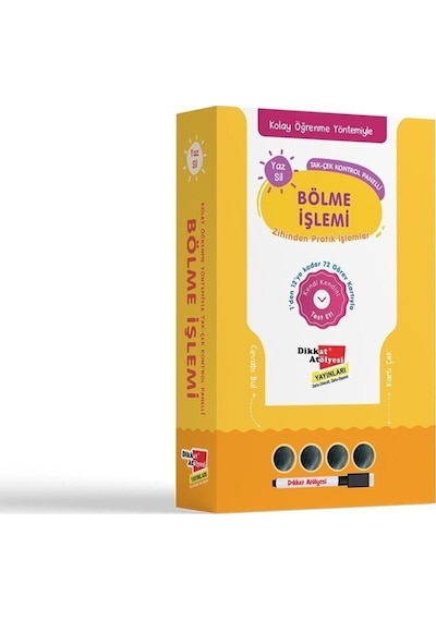 Kolay Öğrenme Yöntemiyle Yaz Sil Bölme İşlemi - Dikkat Atölyesi Yayınları