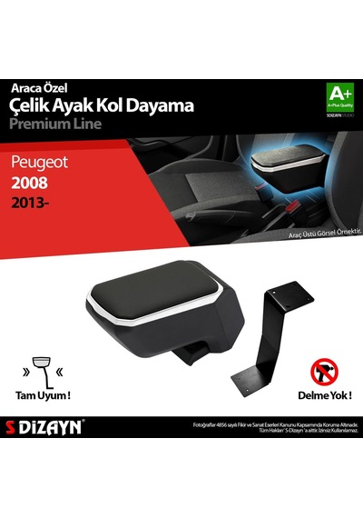 Peugeot 2008 Kol Dayama Kolçak Çelik Ayaklı Abs Gri 2013 Üzeri A+kalite