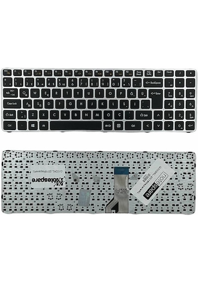 Grundig İle Uyumlu Gnb 1690 B1 İ7, Gnb1565a1i3, Gnb1567b1i3 Notebook Klavye Gümüş Gri Tr