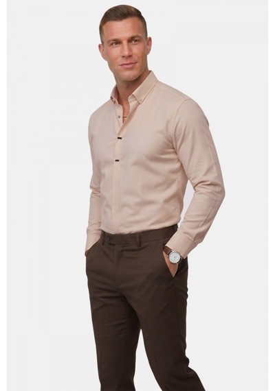 Deep Sea Deepsea Toprak Slim Fit Likralı Kolay Ütülenebilir Gizli Düğmeli Erkek Gömlek 2602614 Kahverengi Deep Sea Deepsea Toprak Slim Fit Likralı Kolay Ütülenebilir Gizli Düğmeli Erkek Gömlek 2602614 Kahverengi