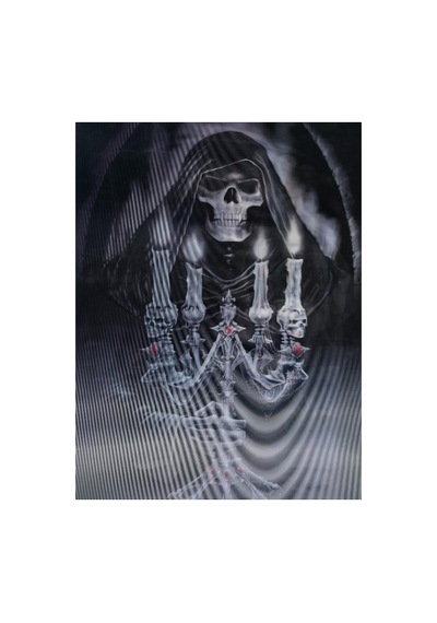 Emin 3 Boyutlu Resim 3 Farklı Resim Değişenli Halloween İskelet Tablosu 30x40 Cm Najmaddin "