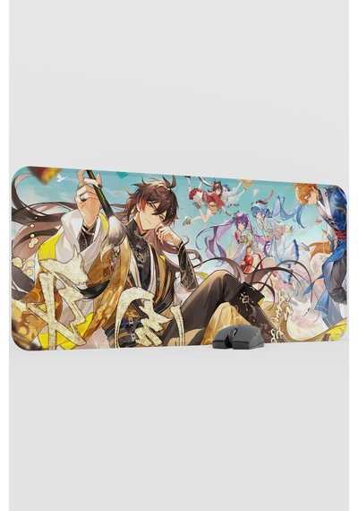 Zhongli Genshin Impact Anime Gacha V3 - 90x40 Xxl Gaming Mouse Pad Fare Altlığı