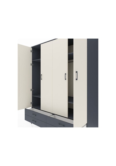 Kronos Gardrop 6 Raflı 4 Çekmeceli 2 Askılı 176x59x221 Antrasit-aytaşı/antrasit Aytaşı/antrasit Kronos Gardrop 6 Raflı 4 Çekmeceli 2 Askılı 176x59x221 Antrasit-aytaşı/antrasit Aytaşı/antrasit