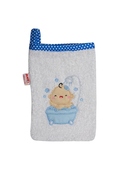 Sevimli Bebek Banyo Lifi & Kesesi Mavi