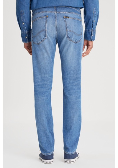 Lee Slim Fit Dar Kesim Normal Bel Dar Paça Luke Mavi Jean Kot Pantolon
