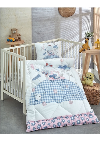 Komfort Home V2 %100 Pamuklu Silikon Elyaf Bebek Yorgan Seti