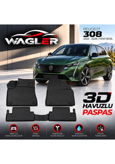 Wagler Peugeot 308 Havuzlu Paspas 2021 Ve Sonrası