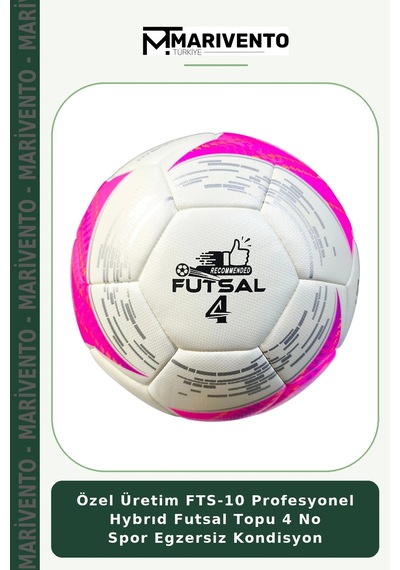 Özel Üretim Fts-10 Profesyonel Hybrıd Futsal Topu 4 No Spor Egzersiz Kondisyon Çok Renkli
