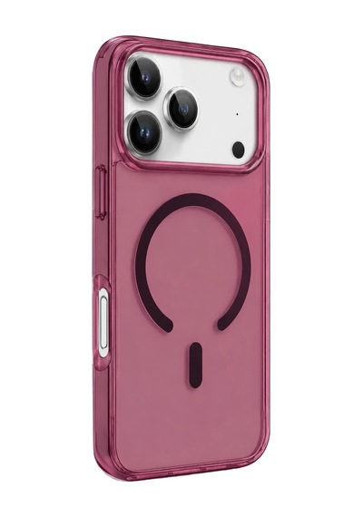 İphone 18 Pro Max Pc Real Magsafe Kapak - Bordo Çok Renkli