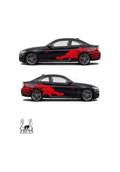 Jaguar Araba Arka Çamurluk Sticker, Jaguar Araba Yan Kapı Çıartma