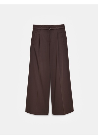 Dilvin 72683 Kemerli Geniş Paça Pantolon-kahve