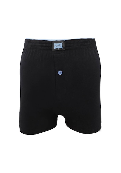 Tutku Penye Düz Boxer 117 6'Lı Paket | Siyah