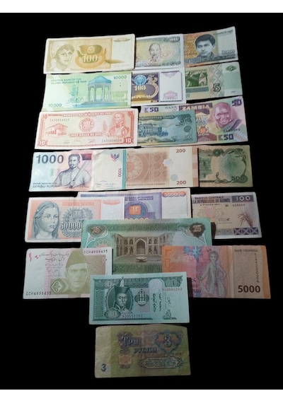 Koleksiyon Başlangıç Setleri 20 Adet Yabancı Koleksiyon Kağıt Par