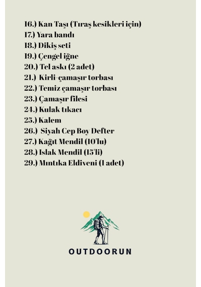 Outdoorun 6 Lı Askerlik Seti Fanila Çorap Ve 27 Parça Aksesuar - Temel Ve Bedelli Askerlik Malzemeleri Haki