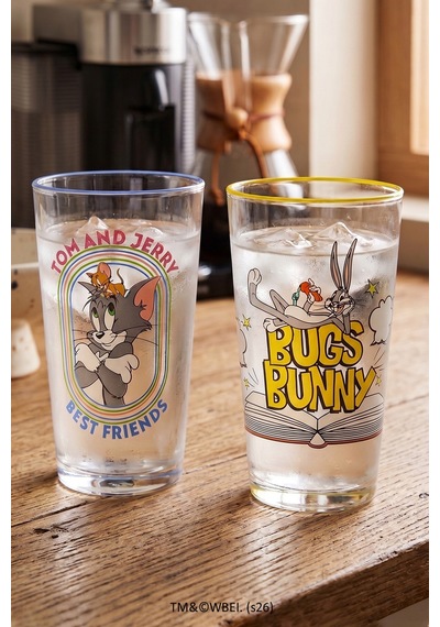 Tom And Jerry Ve Bugs Bunny 2'li Meşrubat Bardağı Seti 570 Cc Renkli