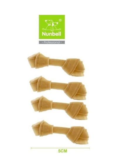 Nunbell Natural Düğüm Kemik 5 Cm 4'lü