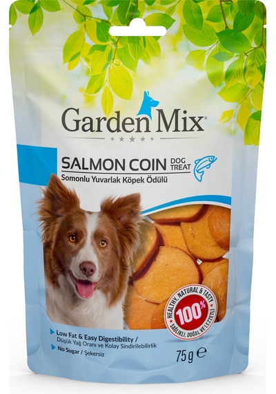 Garden - 280 - Mix Somonlu Yuvarlak Köpek Ödülü - Glblseme - 75 Gr