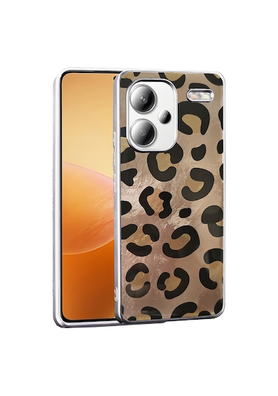 Xiaomi Redmi Note 13 Pro Plus 5g Kılıf Desenli Zore Mep Kapak Gold Leopar