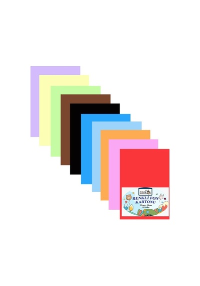 Fon Kartonu 10 Lu 35X50 Cm 1 Paket Arlantis 10 Renk Fon Kartonu 3