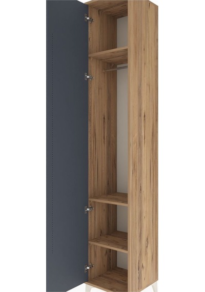 Hyperion Dolap 3 Raflı Tek Kapaklı Tek Askılı 44x44x243 Çam-a... Çam