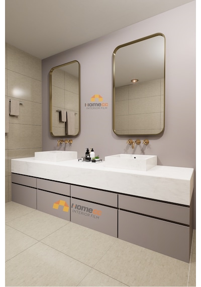 Yapışkanlı Kaplama Folyo 120 Cm Krem Beyaz Ekru Renk Mobilya, Kapı, Duvar, Mutfak Sm - Sm934 120 X 700 Cm