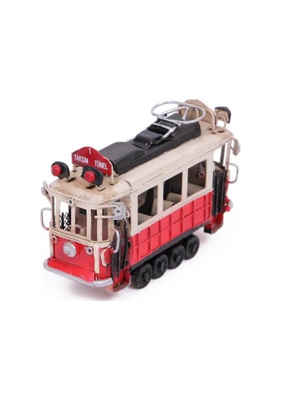 Dekoratif Metal Taksim Tramvay Küçük Vintage Biblo Hediyelik
