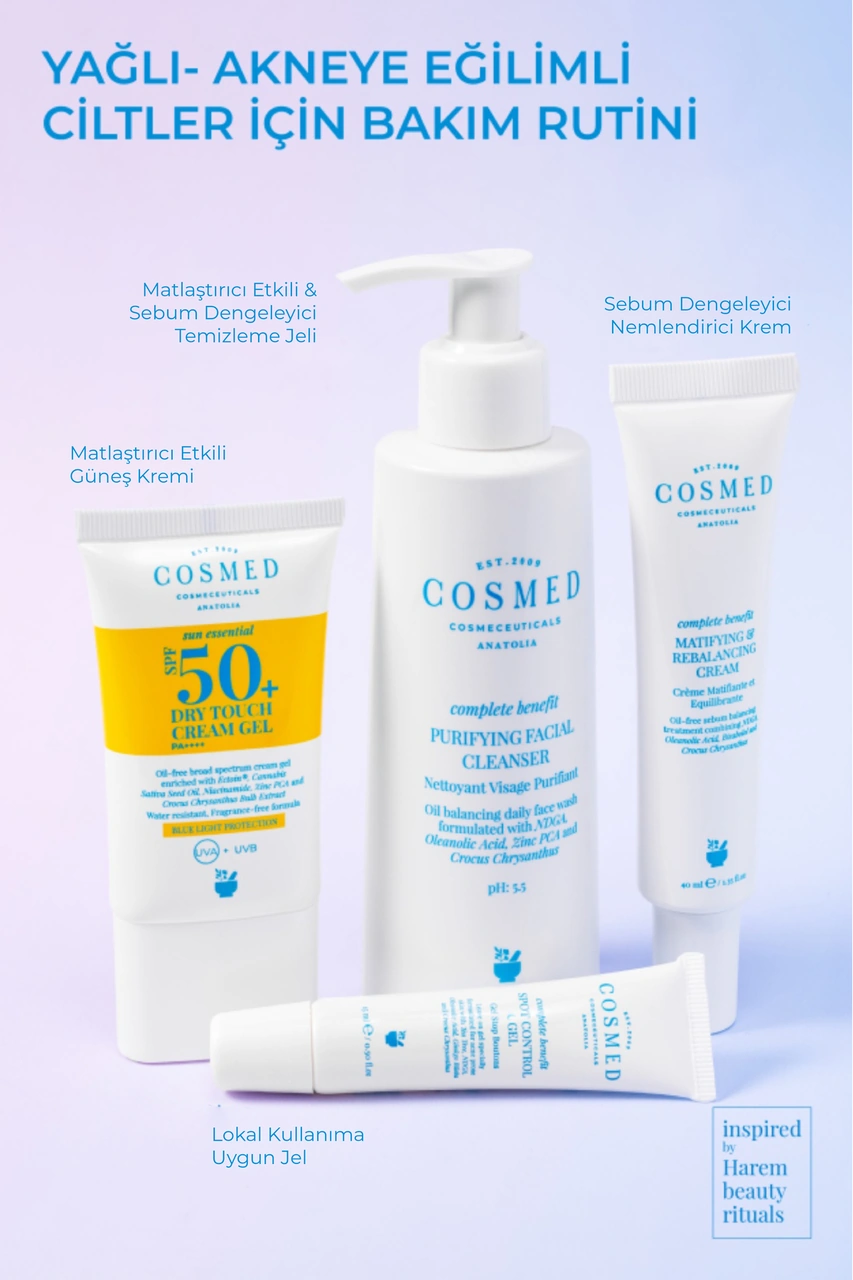 Cosmed Yağlı/Karma Ciltler İçin Matlaştırıcı Etkili Krem - Matifying & Rebalancing Cream - 40 ml