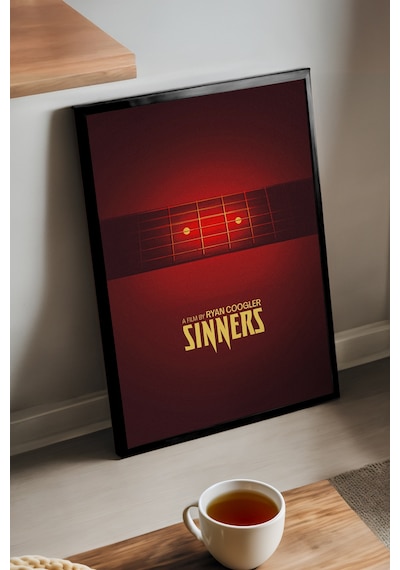 Sinners Siyah Ahşap Çerçeveli Poster, Film Duvar Tablosu