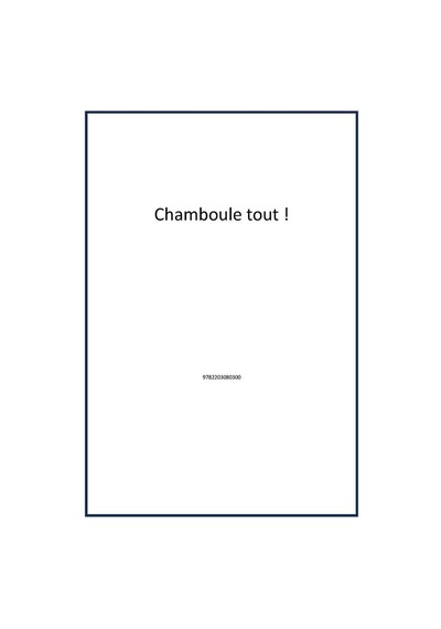 Chamboule Tout Publisher Ciltli