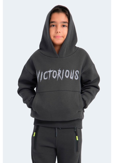 Slazenger Lexus Unisex Çocuk Sweatshirt Koyu Gri