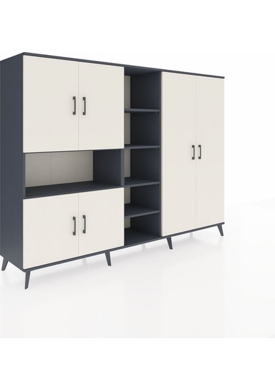Hyperion Dolap 13 Raflı 6 Kapaklı 220x44x163 Antrasit-aytaşı/antr Antrasit-aytaşı/antrasit Hyperion Dolap 13 Raflı 6 Kapaklı 220x44x163 Antrasit-aytaşı/antr Antrasit-aytaşı/antrasit