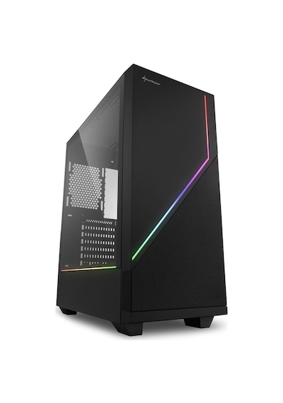 Sharkoon Flow RGB USB 3.0 Mid Tower ATX Bilgisayar Kasası Siyah