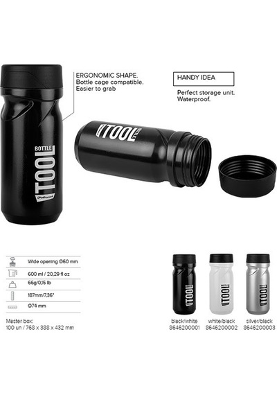 Polisport Bisiklet Alet Kutusu Matara Tip 600 Ml Siyah - Yeşil