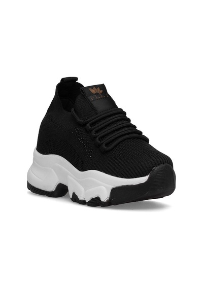Ayakkabı Fuarı Elit Ysflt343 Kadın Klasik Sneaker Siyah - Beyaz Siyah - Beyaz