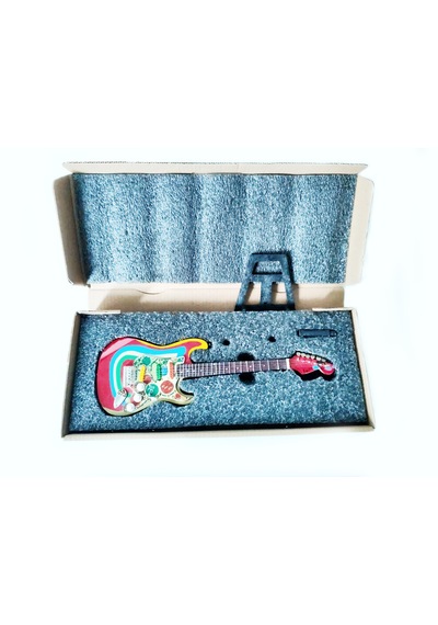 El Yapımı 1/4 Ölçek Minyatür Elektro Gitar Stratocaster Rocky