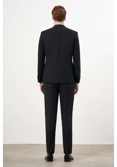 Morven Erkek Siyah Poliviskon Ceromonia Santorini Slim Fit Şal Yaka Damatlık 24mc055002001 Siyah Morven Erkek Siyah Poliviskon Ceromonia Santorini Slim Fit Şal Yaka Damatlık 24mc055002001 Siyah